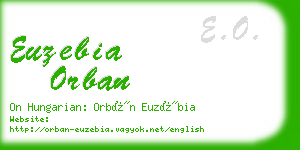 euzebia orban business card
